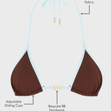 The Belinha Bikini Top in Ice Cocoa
