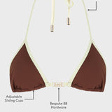The Belinha Bikini Top in Cocoa Yellow