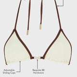 The Belinha Bikini Top in Yellow Cocoa