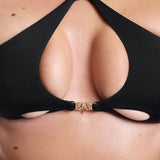 The Soraia Bikini Top in Black