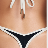 The Belinha Bikini Top in Black Buttercream