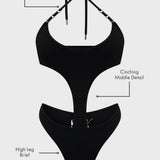 The Exotic Tropic Swimsuit in Black