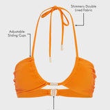 The Aurora Bikini Top in Orange