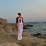 The Athena Dress with Detachable Skirt in Light Pink