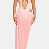 The Athena Dress with Detachable Skirt in Pink