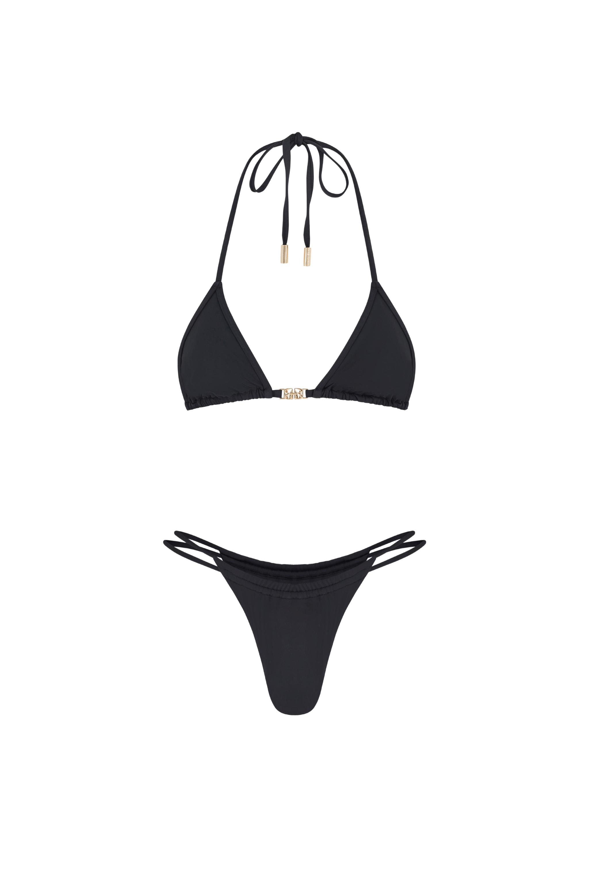 Belinha Bikini Top in Buttercream Black