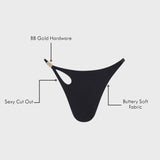 Pre Order Soraia Bikini Brief in Jet Black