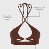 Soraia Bikini Top in Cocoa